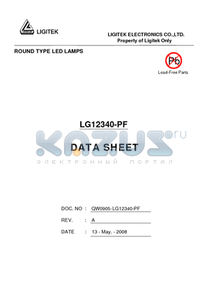 LG12340-PF datasheet - ROUND TYPE LED LAMPS