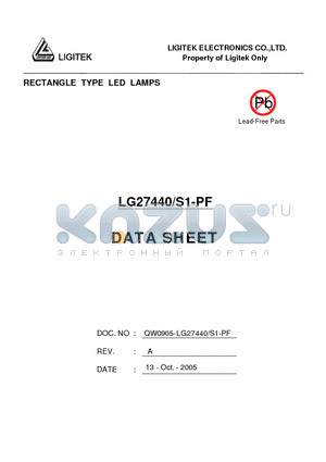 LG27440-S1-PF datasheet - RECTANGLE TYPE LED LAMPS