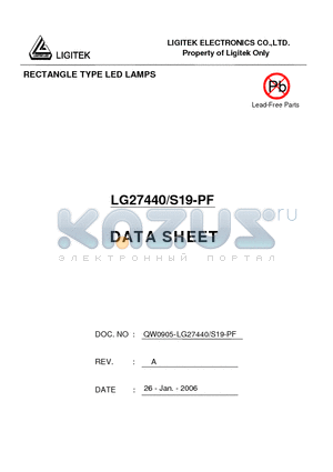 LG27440-S19-PF datasheet - RECTANGLE TYPE LED LAMPS