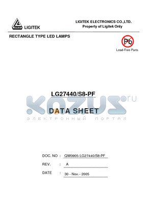 LG27440-S8-PF datasheet - RECTANGLE TYPE LED LAMPS