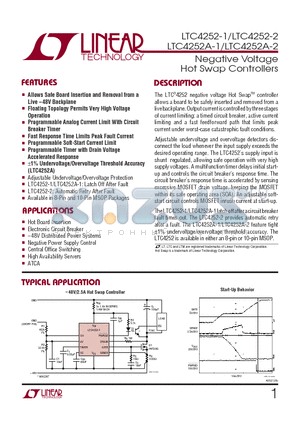 LTC4252A-2IMSTR datasheet - Negative Voltage Hot Swap Controllers