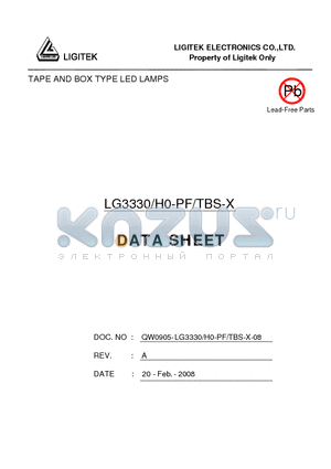 LG3330-H0-PF-TBS-X datasheet - TAPE AND BOX TYPE LED LAMPS