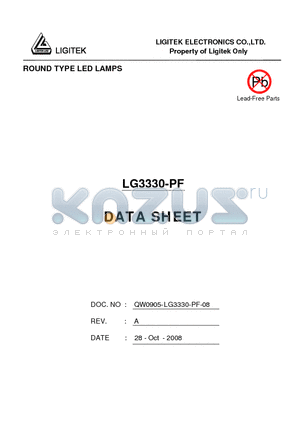 LG3330-PF datasheet - ROUND TYPE LED LAMPS