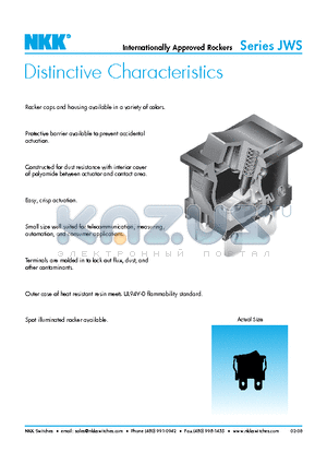 JWS11BBBF-A datasheet - Internationally Approved Rockers