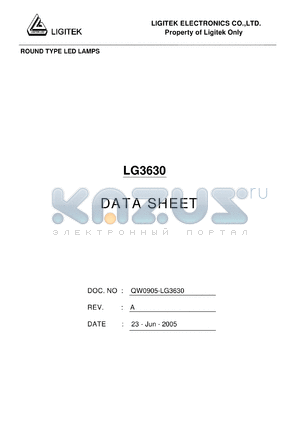 LG3630 datasheet - ROUND TYPE LED LAMPS