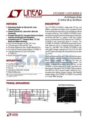 LTC4302-2 datasheet - Addressable 2-Wire Bus Buffers