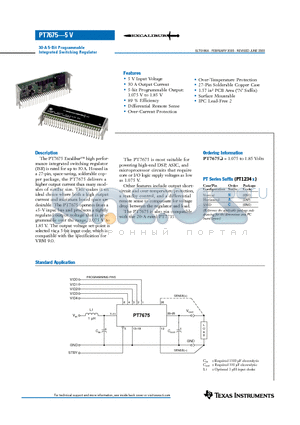 PT7675A datasheet - 30-A 5-Bit Programmable Integrated Switching Regulator