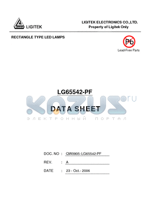 LG65542-PF datasheet - RECTANGLE TYPE LED LAMPS