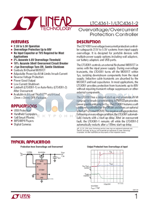 LTC4361IDC-2-TRMPBF datasheet - Overvoltage/Overcurrent Protection Controller