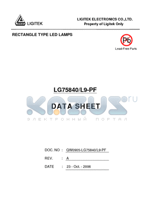 LG75840-L9-PF datasheet - RECTANGLE TYPE LED LAMPS
