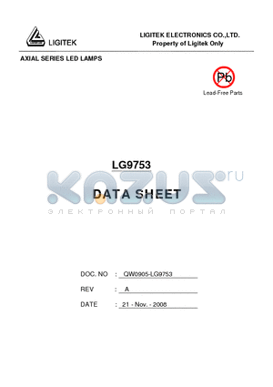 LG9753 datasheet - AXIAL SERIES LED LAMPS