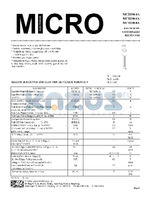 MCR100-4A datasheet - 0.8A SCR