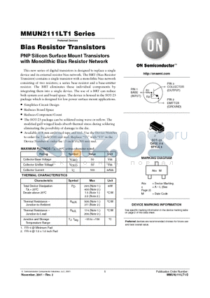 MMUN2132LT1 datasheet - PNP SILICON BIAS RESISTOR TRANSISTOR