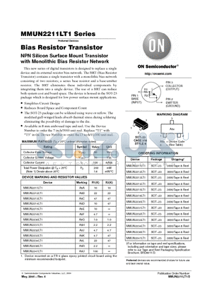 MMUN2233LT1 datasheet - Bias Resistor Transistor