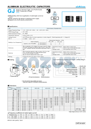 LGJ2C221MEL datasheet - ALUMINUM ELECTROLYTIC CAPACITORS