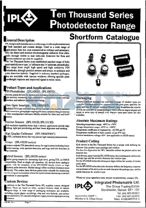 IPL10220AW4 datasheet - Shortform Catalogue