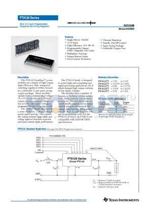 PT8125A datasheet - 30-A 12-V Input Programmable Integrated Switching Regulator