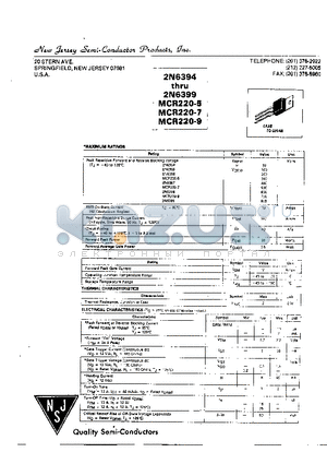 MCR220-7 datasheet - CASE TO-220AB