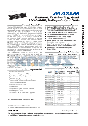 MAX5580_07 datasheet - Buffered, Fast-Settling, Quad, 12-/10-/8-Bit, Voltage-Output DACs