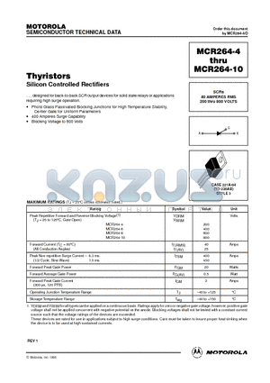 MCR264-8 datasheet - Thyristors