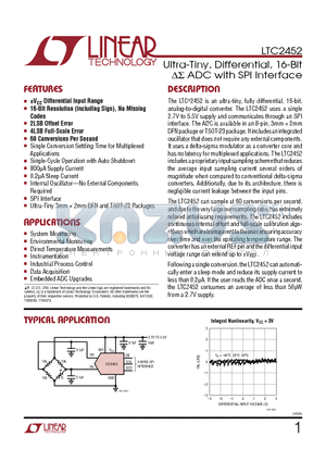 LTC6241 datasheet - Ultra-Tiny, Differential, 16-Bit ADC with SPI Interface SPI Interface