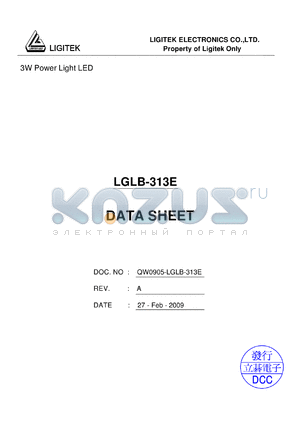 LGLB-313E datasheet - 3W Power Light LED