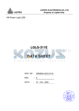 LGLG-311E datasheet - 1W Power Light LED