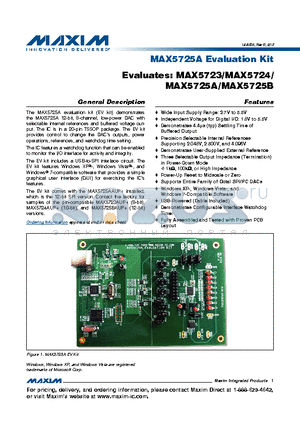 MAX5725B datasheet - MAX5725A Evaluation Kit