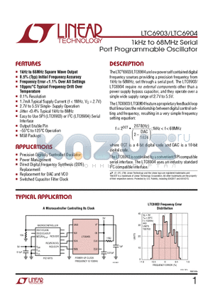 LTC6903_12 datasheet - 1kHz to 68MHz Serial Port Programmable Oscillator