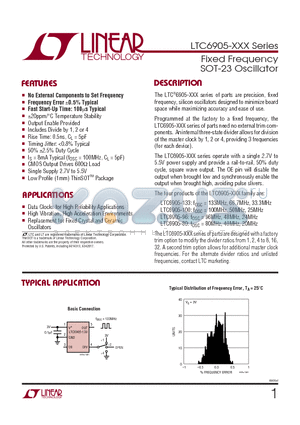 LTC6905-XXX datasheet - Fixed Frequency SOT-23 Oscillator