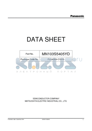 MN103S5405YD datasheet - Chip-set for Digital Still Camera