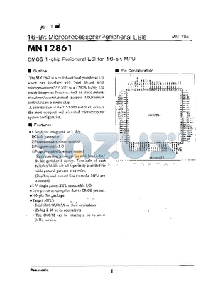 MN12861 datasheet - CMOS 1-chip Peripheral LSI 16-bit MPU