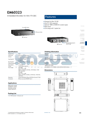EM60323 datasheet - Designed for Mini ITX SBC