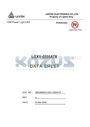 LGXV-0225A7X datasheet - 10W Power Light LED