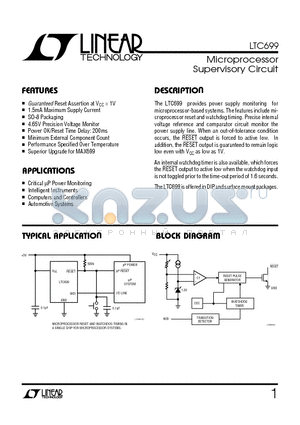 LTC699C datasheet - Microprocessor Supervisory Circuit