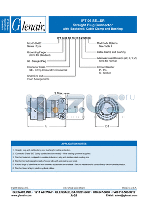 IPTG06SE18-11SZSR datasheet - Straight Plug Connector