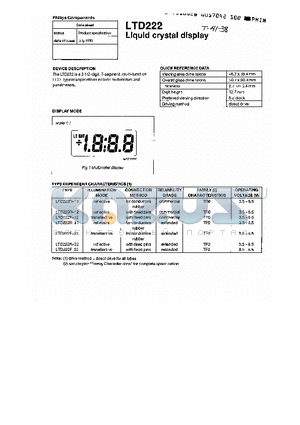 LTD222R-11 datasheet - LIQUID CRYSTAL DISPLAY