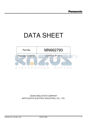 MN662793 datasheet - Silicon CMOS IC