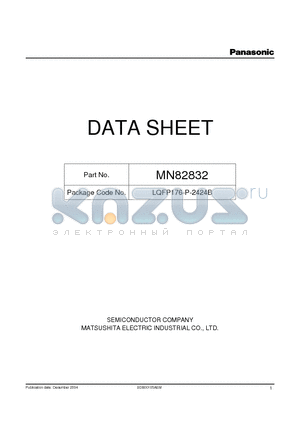 MN82832 datasheet - 3-Dimension Y/C Separation LSI