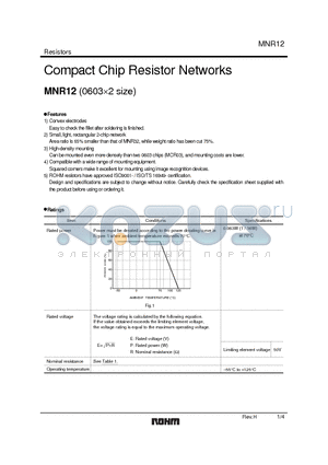 MNR12_08 datasheet - Compact Chip Resistor Networks