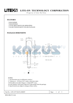 LTE-3277 datasheet - Property of LITE-ON Only