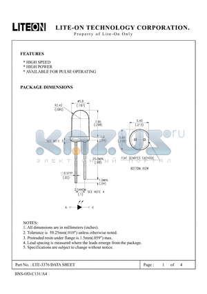 LTE-3376 datasheet - Property of Lite-On Only