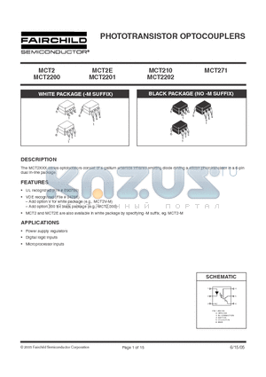 MCT2.3SD datasheet - PHOTOTRANSISTOR OPTOCOUPLERS