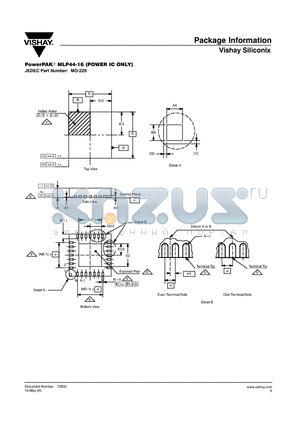 MO-220 datasheet - PowerPAK  MLP44-16 (POWER IC ONLY)
