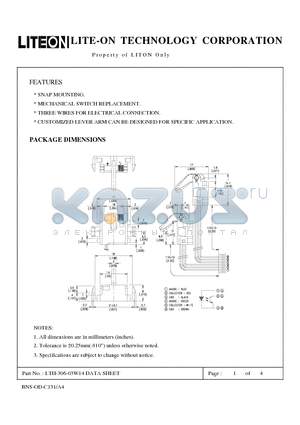 LTH-306-03W14 datasheet - Property of Lite-On Only