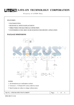 LTH-306-03W23 datasheet - Property of Lite-On Only