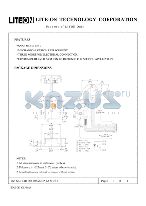 LTH-306-03W26 datasheet - Property of Lite-On Only