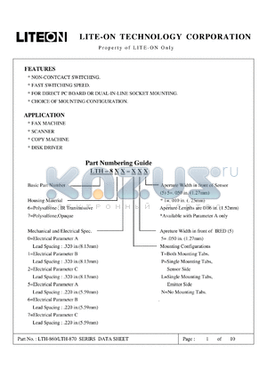 LTH-860-L55 datasheet - Property of Lite-On Only