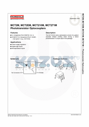 MCT2SM datasheet - Phototransistor Optocouplers