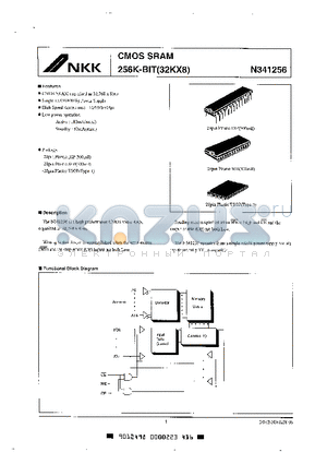 N341256P-12 datasheet - CMOS SRAM 256K-BIT(32KX8)